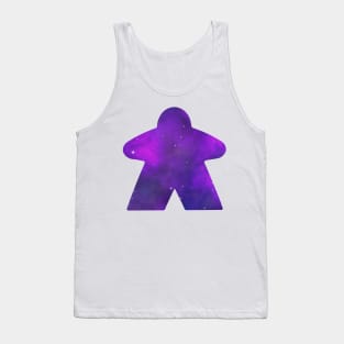 Purple Galaxy Nebula Space Meeple | Board Game Fan Tank Top